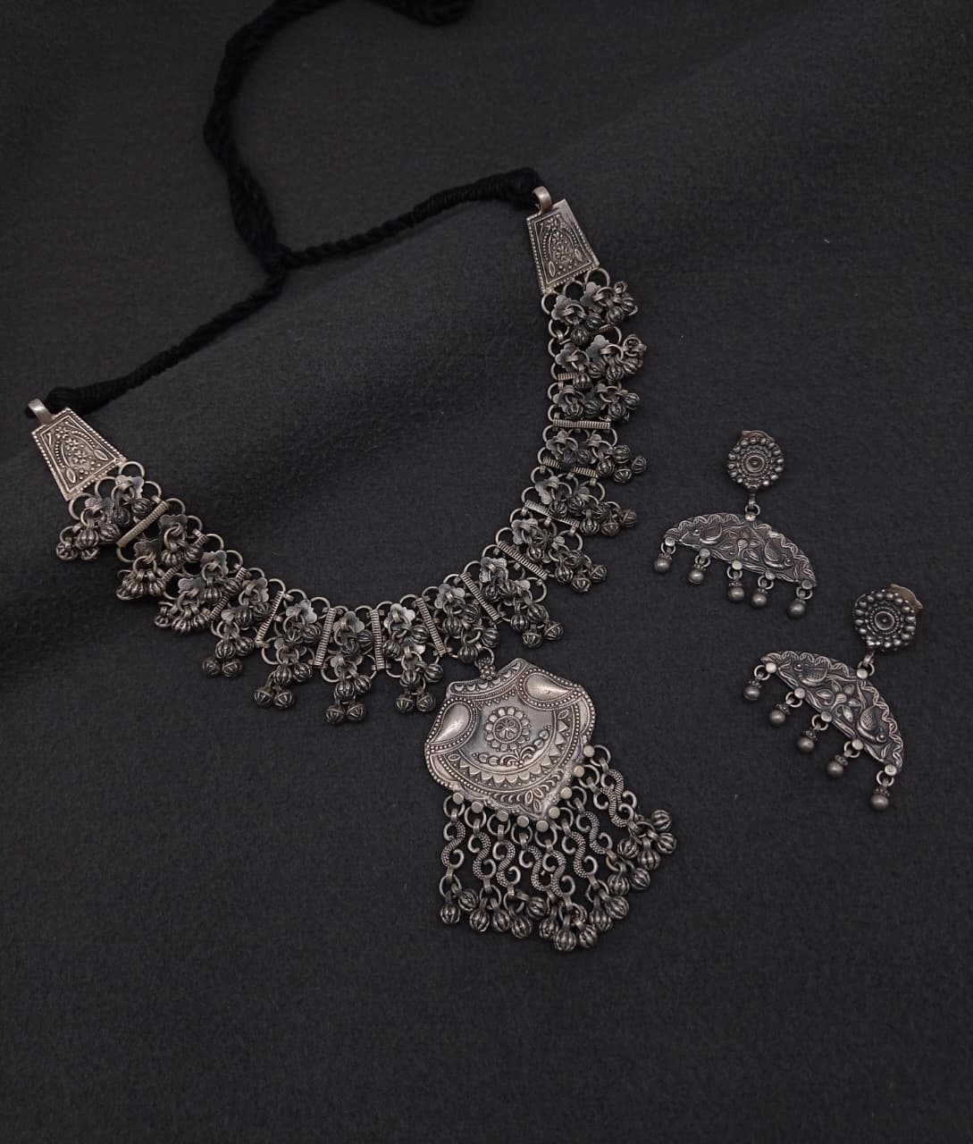 92.5 sterling silver oxidised jewellery set