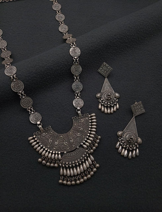 92.5 sterling silver oxidised jewellery set