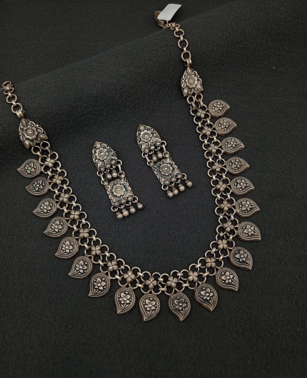 92.5 sterling silver oxidised jewellery set